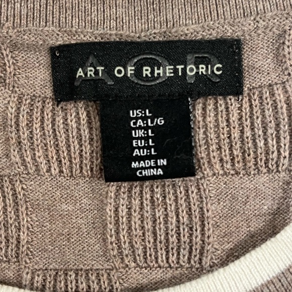 ART OF RHETORIC vest. Brown and white. With a checkered pattern. - Picture 2 of 2